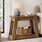 Rustic Side Table 2 Tier Storage Shelf End Table for Living Room Bedroom Brown
